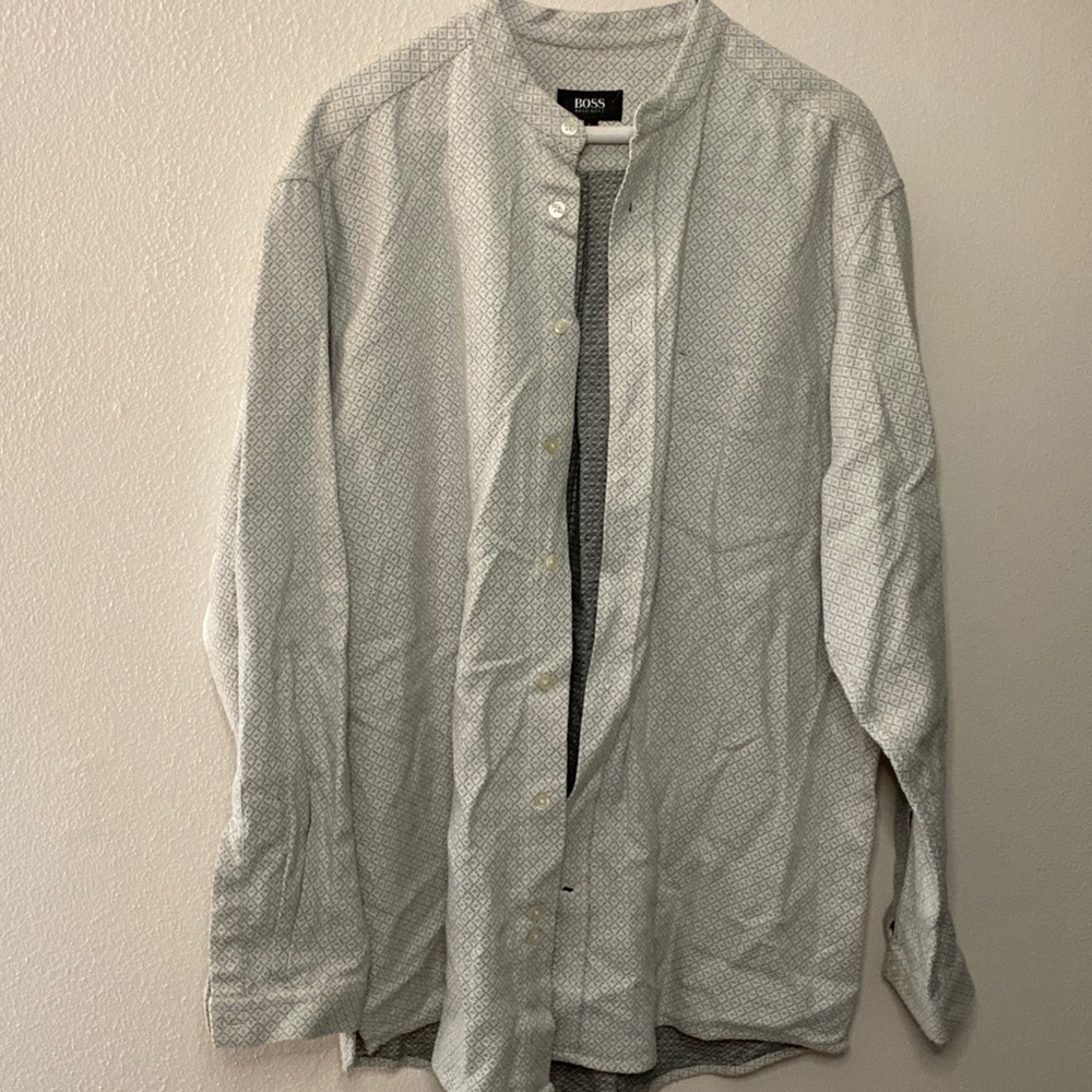 Boss Scoop Neck Long Sleeve adress Shirt